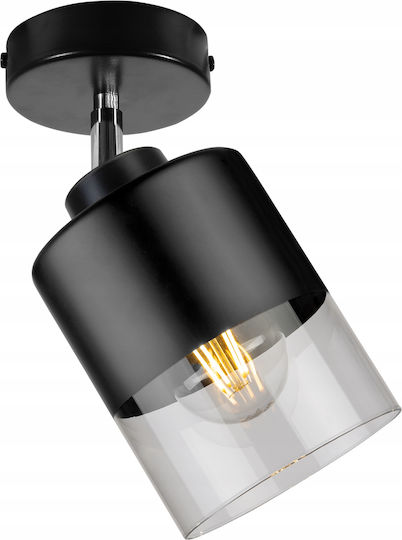 Light Home Μοντέρνο Φωτιστικό Τοίχου με Ντουί E27 Μαύρο