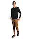 Culton Hose Chino in Geradem Schnitt Cognac