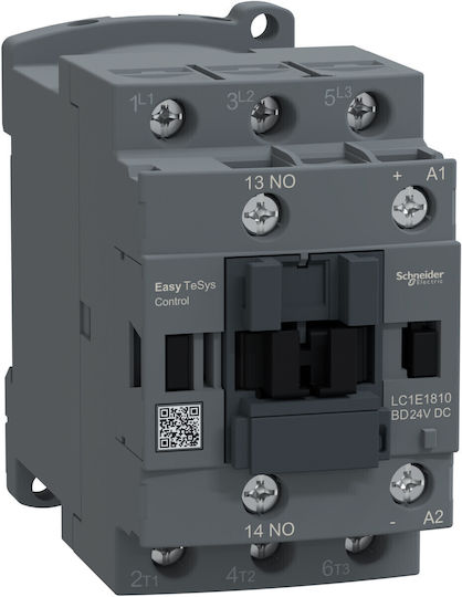 Contactor de Putere Easy Tesys Control Ac-3 18a 3p 1no Bobină Dc 24v