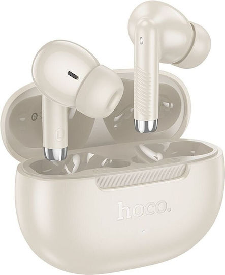 Hoco EQ24 In-ear Bluetooth Handsfree Ακουστικά με Θήκη Φόρτισης Χρυσά
