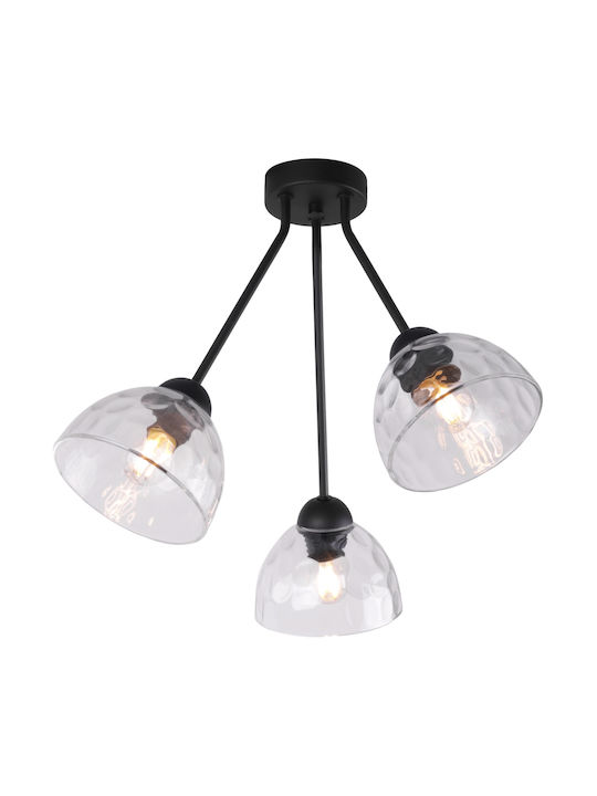 Light Home Πλαφονιέρα Οροφής Διάφανη με Ντουί E27