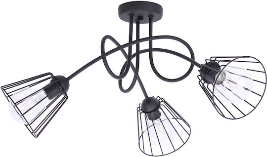 Light Home Πλαφονιέρα Οροφής Μαύρη