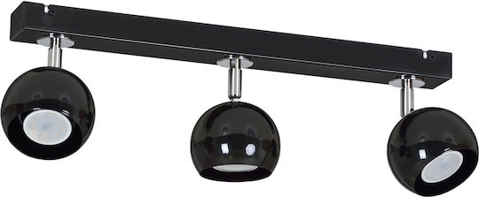 Light Home Dreifach Spot mit Fassung GU10 in Schwarz Farbe