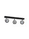 Light Home Triplu Spot cu Soclu GU10 în Culoare Negru
