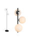 Light Home Floor Lamp with Socket for Bulb E14 Black