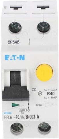 Residual Current Circuit Breaker 1P+N 40A 0.03A Type A PFL6-40 1N B 003-A 113107