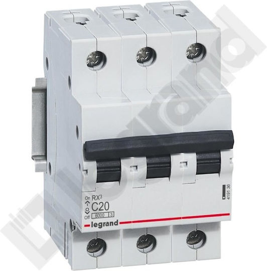 Circuit Breaker Rx3 3p C 20a 6000a