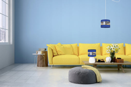 Light Home Metall Tischlampe für Fassung E27 mit Weiß Schirm und Basis