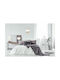 Light Home Metal Lampă de masă pentru Soclu E27 cu Abajur Alb și Bază