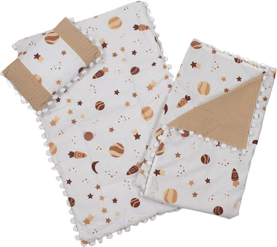 Kamtex Baby Baby Crib Bedding Set 3pcs Beige