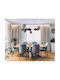 Italux Adjustable Pendant Light Black for 10 Bulbs G9