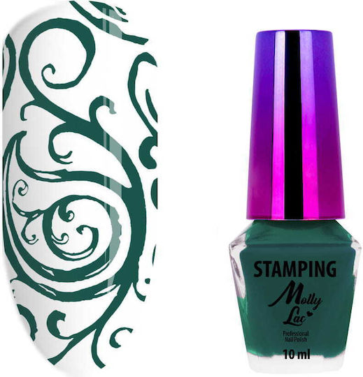 Mollylac Green Nail Stamp Stamping Polish 10ml No 8