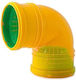 Pp 90° Drain Elbow Dn Od 72-100mm Double Socket Universal Yellow Pipe Elbow Fittings