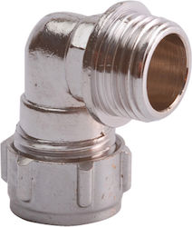 Chrome Rohrbogenarmatur 15 X 1/2 Conex