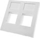 Adapter 45x45 2xrj45 Flach Alantec
