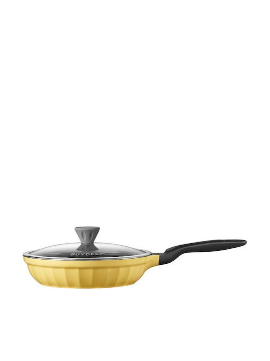 Buydeem Pan With Lid made of Cast Aluminum with Non-Stick Coating 25cm
