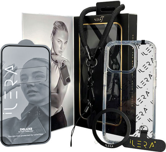 Ilera Go Ice Case Hand Strap 4-in-1 Deluxe Set Case Protective Glass Strap Iphone 16 Pro