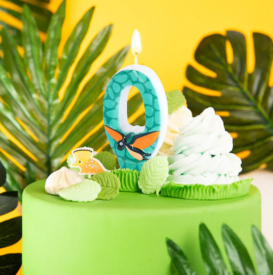 Kuchenkerze Nummer 0 Null Dino Dinosaurier