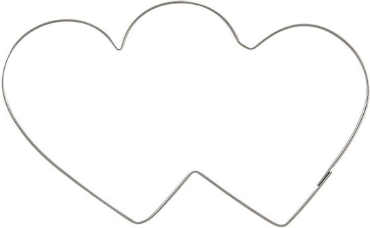 Steel Cookie Cutter Double Hearts 9 cm