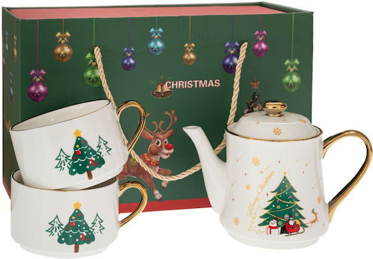 Iliadis Weihnachtliche Teekanne Keramik Mehrfarbig