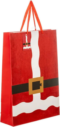Atmosphera Santa Claus Paper Christmas Gift Bag Red 33x45.5x10.2cm