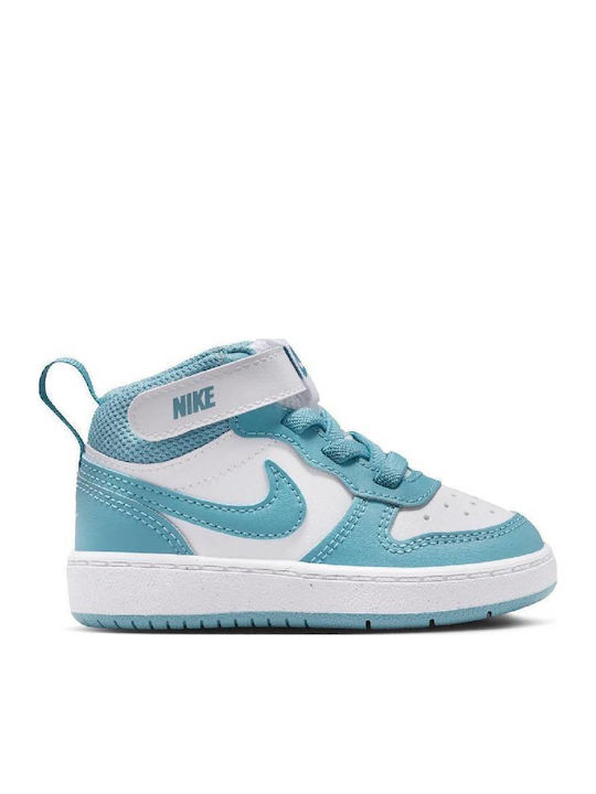 Nike Court Borough Mid Kids Sneakers High with Scratch White