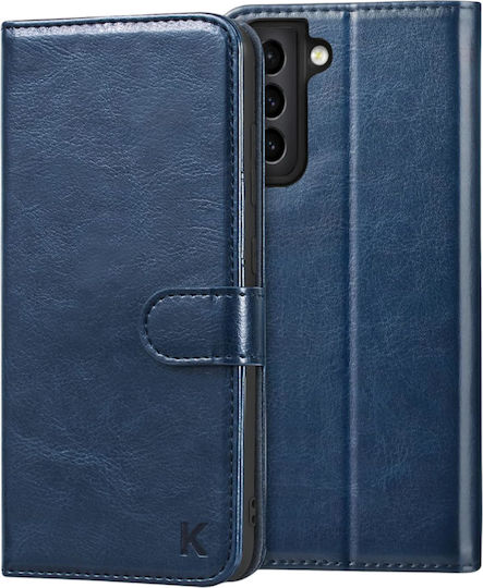 Wallet Δερμάτινο Navy Μπλε (Galaxy S21 5G)