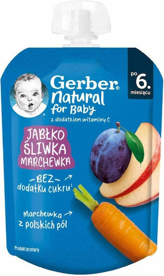 Gerber Piure De Fructe-Legume 80gr Pentru 6+ Luni