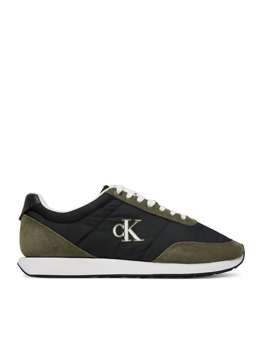 Calvin Klein Retro Runner Sneakers Black / Capers / Bright White