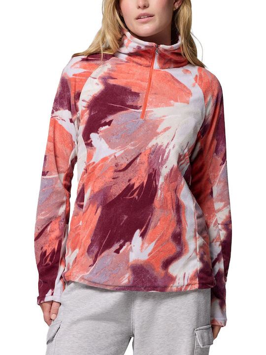 Glacial Iv Χειμερινή Γυναικεία Fleece Μπλούζα με Φερμουάρ Πορτοκαλί