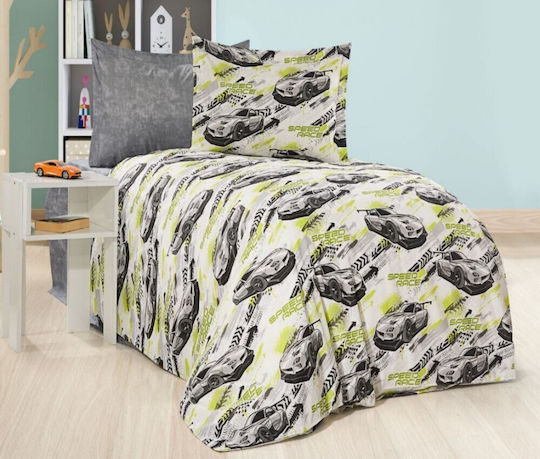 MayHome Seturi de cearșafuri Single din Bumbac & Poliester Gri 160x240cm