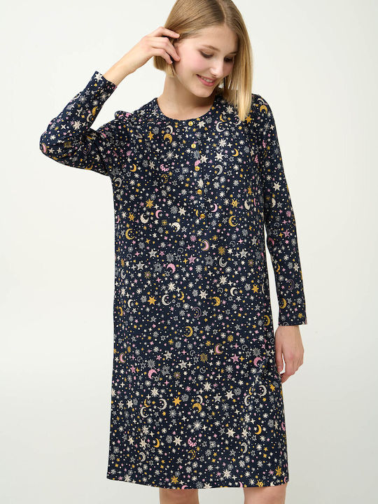 Vamp Sommer Damen Nachthemd Blue