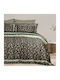 Das Home Duvet Cover Set Queen with 2 Pillowcases 220x240 Executive Green, Grey