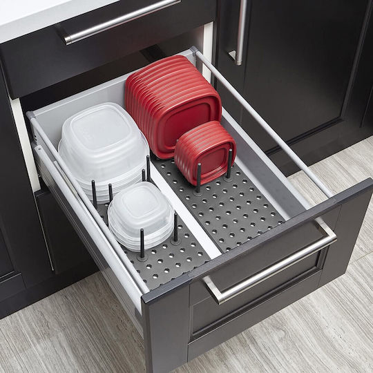Kunststoff Regal für im Schrank 54x15x10cm Schwarz