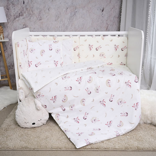 Lorelli Baby Crib Bedding Set Smile 6pcs Beige
