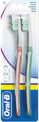 Oral-B 1-2-3 Classic Care Toothbrush Medium 2pcs