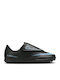 Vapor Kids Turf Soccer Shoes without Laces Black / Ice Blue