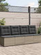 Four-Seater Sofa Outdoor Rattan with Pillows 54x67x95cm