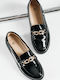 Patent Leather Women's Loafers in Black Color