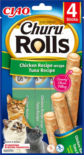 Recompense Katzenleckerlis Inaba Ciao Churu Rollen Huhn Thunfisch 4 X 10g