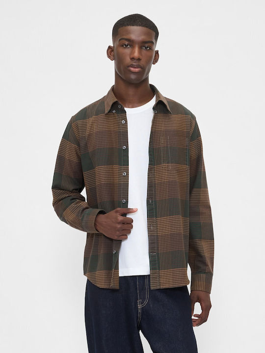 GAP Langärmlig Baumwolle Hemd Ginseng Brown