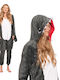 Winter Women's Onesie Pajama Gray