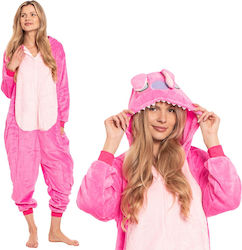 Χειμερινή Γυναικεία Ολόσωμη Πιτζάμα Pink Χειμερινή Γυναικεία Ολόσωμη Πιτζάμα Pink
