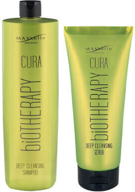 Set Promo Șampon Pentru Păr Uleios Antimătreață 1l + Scrub Curățare Profundă Cura Maxxelle 200ml