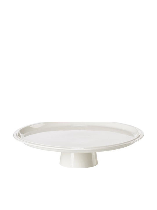 Zone Denmark Τουρτιέρα από Πορσελάνη με Πόδι Μπεζ 32x32x8.1εκ.
