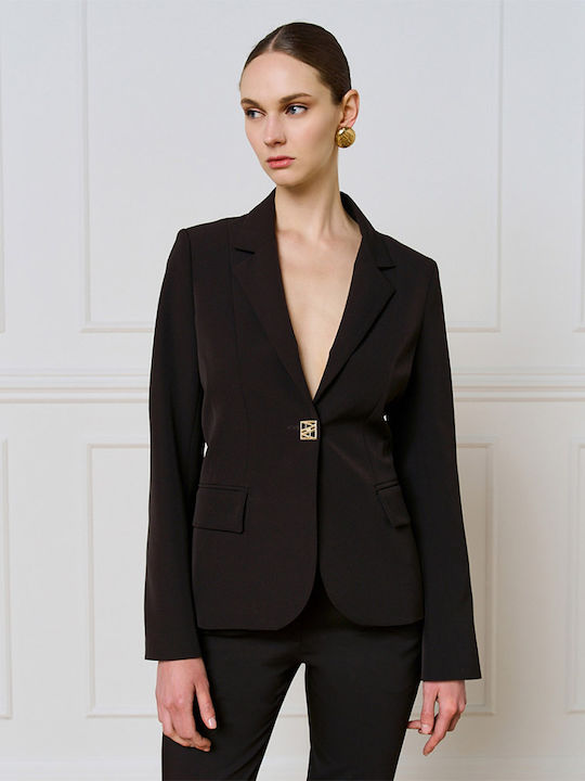 Access Women's Waisted Blazer Black