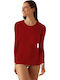 Women's Long Sleeve T-Shirt Bordeaux-terracotta