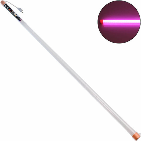 Rixme Λάμπα LED 18W Τύπου Φθορίου 120εκ. για Ντουί G13 και Σχήμα T8 Ροζ 1620lm
