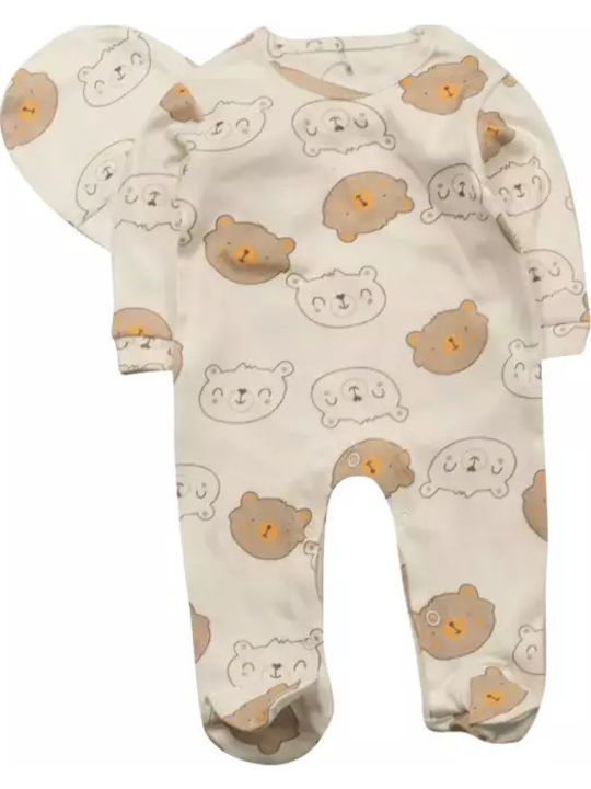 Hashtag Baby Bodysuit Set Long-Sleeved Beige 2pcs