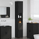 vidaXL Bathroom Cabinet L30xW35xH192cm Black